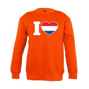 Shoppartners Oranje I love Holland sweater kinderen 12-13 jaar (152/164) Oranje
