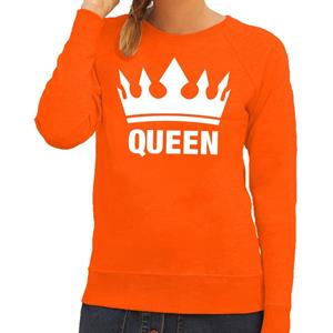 Shoppartners Oranje Koningsdag Queen sweater dames Oranje
