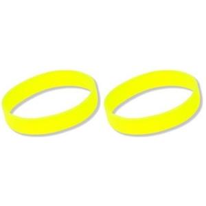 10x Siliconen armbandjes neon geel Geel