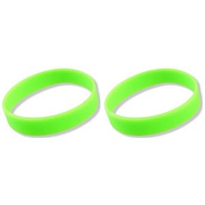 10x Siliconen armbandjes neon groen Groen