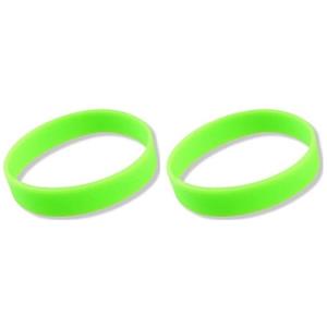 10x Siliconen armbandjes neon groen Groen