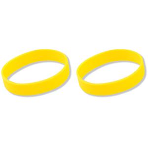 15x Siliconen armbandjes geel Geel