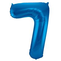 Shoppartners Cijfer 7 Blauw helium 86cm