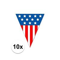 10x USA vlaggenlijnen 5 meter