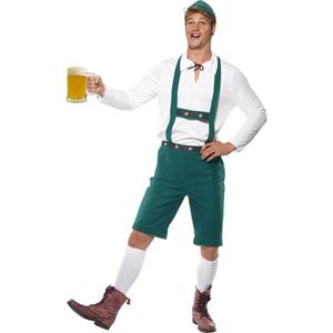 Smiffys Groene Oktoberfest lederhosen voor heren