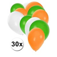 Shoppartners 30x ballonnen groen wit oranje Multi