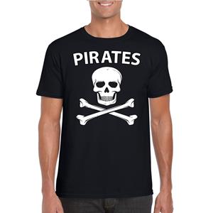 Shoppartners Piraten verkleed shirt zwart heren Zwart