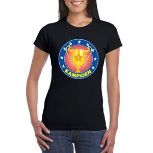 Shoppartners Zwart kampioen shirt voor dames