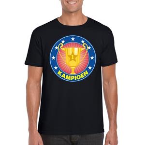 Shoppartners Zwart kampioen shirt voor heren