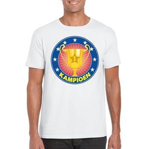 Shoppartners Wit kampioen shirt voor heren