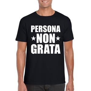 Shoppartners Zwart persona non grata shirt voor heren