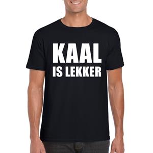 Shoppartners Zwart kaal is lekker shirt voor heren