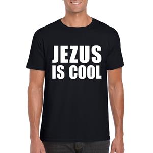 Shoppartners Zwart Jezus is cool shirt voor heren