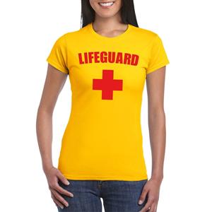 Shoppartners Lifeguard/ strandwacht verkleed shirt geel dames Geel