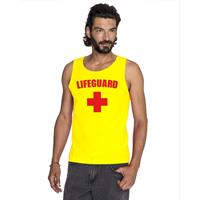 Sexy lifeguard/ strandwacht mouwloos shirt geel heren Geel