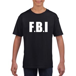 Shoppartners FBI tekst t-shirt zwart kinderen (158-164) Zwart