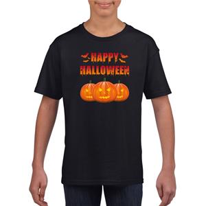 Shoppartners Happy Halloween t-shirt zwart kinderen (158-164) Zwart