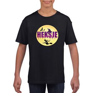 Shoppartners Halloween heksje t-shirt zwart meisjes Zwart