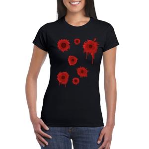 Shoppartners Schotwonden t-shirt zwart dames Zwart