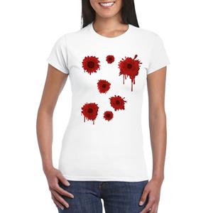 Shoppartners Schotwonden t-shirt wit dames Wit