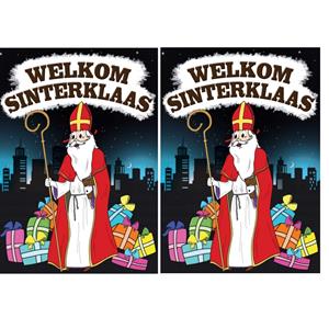 2x Deurposter Sinterklaas A1 Multi