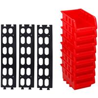 Satz Stapelbarer Organizerboxen Kinzo Rot 12 X 10 Cm Polypropylen (8 Stück)