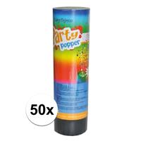 50x Party popper confetti 15 cm Multi