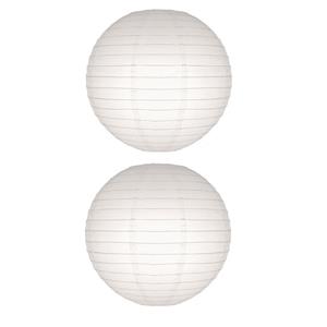 2x Bol lampion wit 50 cm Wit