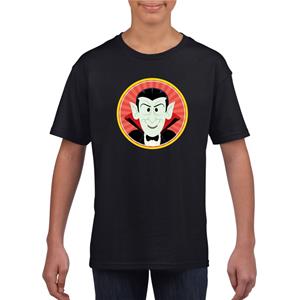 Shoppartners Halloween - Halloween vampier/Dracula t-shirt zwart kinderen (134-140) Zwart