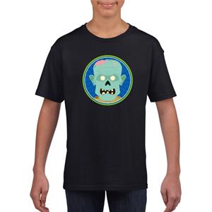 Shoppartners Halloween - Halloween zombie t-shirt zwart kinderen Zwart