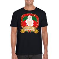 Shoppartners Foute Kerst t-shirt zwart take me it's christmas Zwart