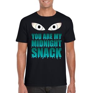 Shoppartners Halloween - You are my midnight snack Halloween zombie t-shirt zwart heren Zwart