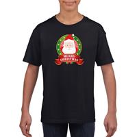 Zwart Kerst t-shirt voor kinderen