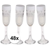 48x Bellenblaas champagne glas Multi