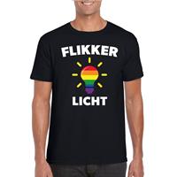 Shoppartners Flikker licht shirt met regenboog lampje zwart heren Zwart