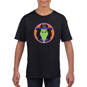 Halloween - Halloween heks t-shirt zwart kinderen (134-140) Zwart