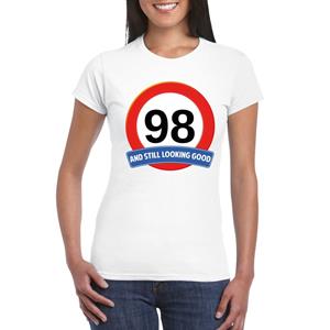 Verkeersbord jaar t-shirt wit dames Wit