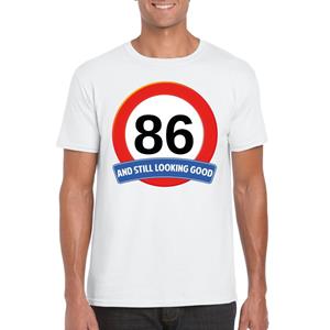 Verkeersbord jaar t-shirt wit heren Wit