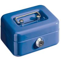 Alco Geldkassette Mini-Box Stahlblech mit Schloss 125x95x60mm blau
