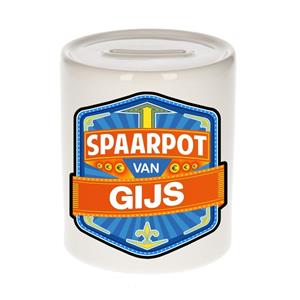 Kinder spaarpot voor Gijs - keramiek - naam spaarpotten