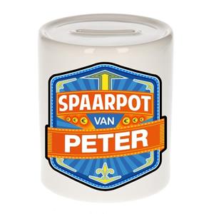 Kinder spaarpot voor Peter - keramiek - naam spaarpotten