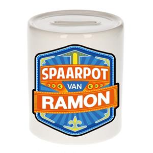 Kinder spaarpot voor Ramon - keramiek - naam spaarpotten