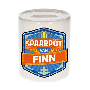 Kinder spaarpot voor Finn - keramiek - naam spaarpotten