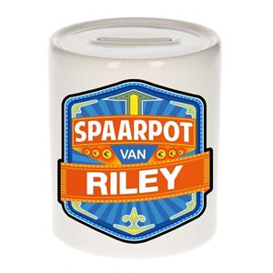 Kinder spaarpot voor Riley - keramiek - naam spaarpotten