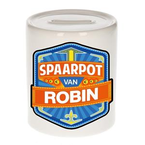 Kinder spaarpot voor Robin - keramiek - naam spaarpotten