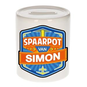 Kinder spaarpot voor Simon - keramiek - naam spaarpotten