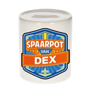 Kinder spaarpot voor Dex - keramiek - naam spaarpotten