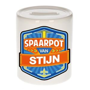 Kinder spaarpot voor Stijn - keramiek - naam spaarpotten