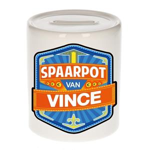 Kinder spaarpot voor Vince - keramiek - naam spaarpotten