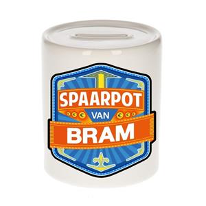 Kinder spaarpot voor Bram - keramiek - naam spaarpotten